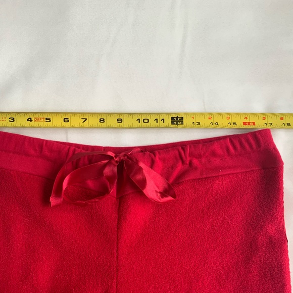 JLO by Jennifer Lopez red satin striped pjs bottom lounge pants capri Size M - Picture 6 of 12